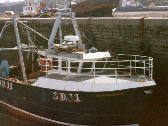 Fishing vessel Arrow, Dangarand in Seaham Harbour, at Seaham