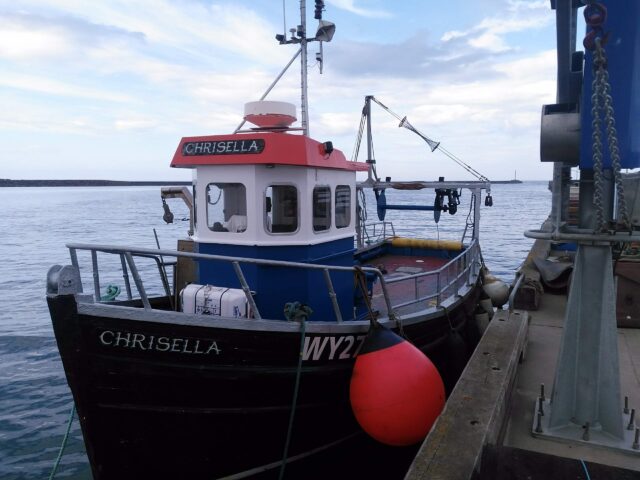 Fishing vessel Chrisella, In Amble harbour