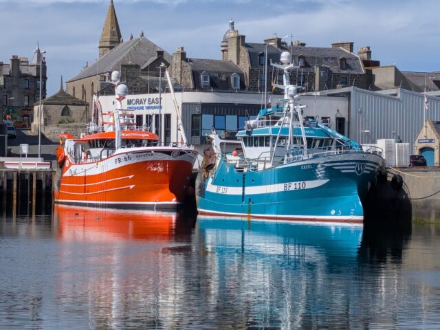 Fishing vessel Excel and daystar, at Fraserburgh