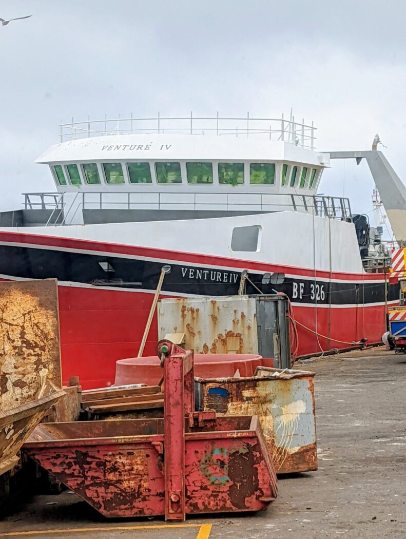 Fishing vessel Venture IV, laid in macduff brand new been fitted out by macduff shipyards, at Macduff