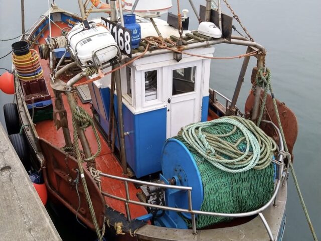 Fishing vessel Kindly Light, In Amble harbour