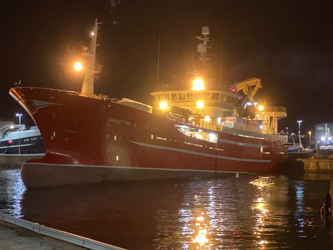 Fishing vessel Margrét, Leaving Fraserburgh., at Fraserburgh, March 2023