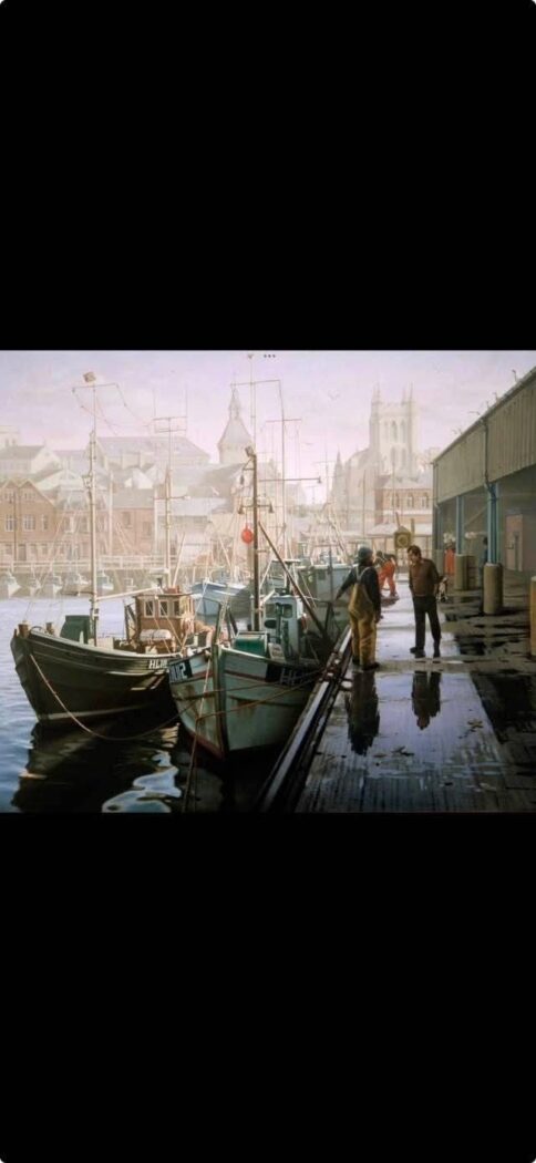Fishing vessel Hartlepool Fish quay scene back in the day, Hartlepool Fish Quay Scene