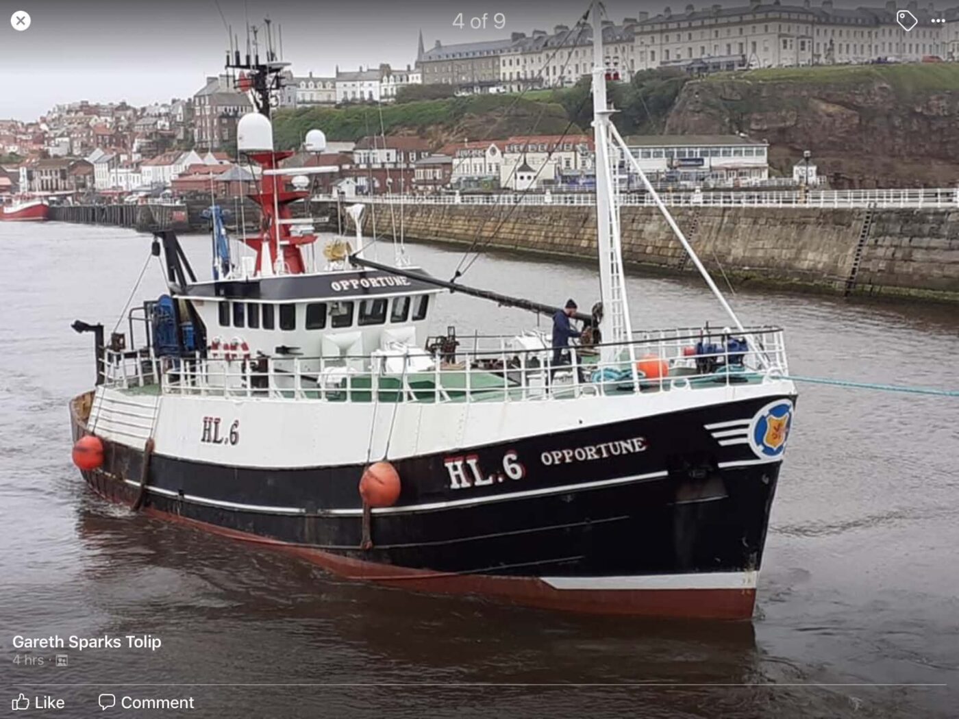 Fishing vessel Opportune, Departing Whitby