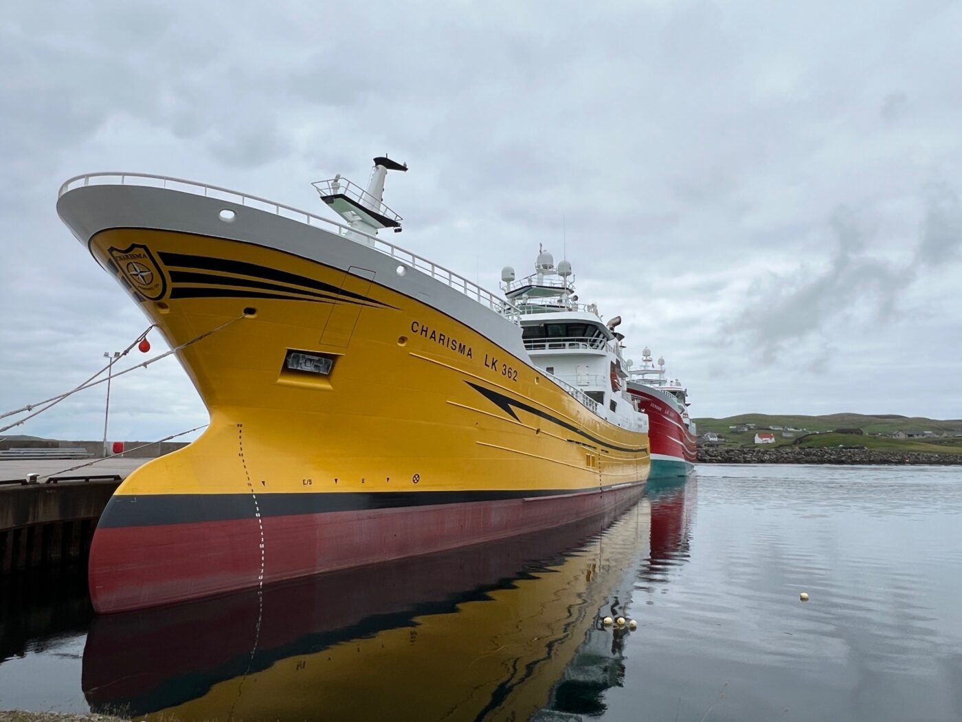 Fishing vessel Charisma, Laid Alongside, at Symbister